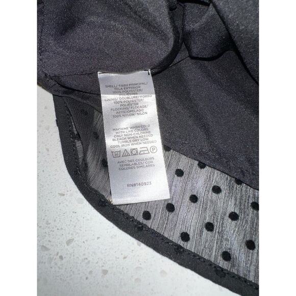 Loft Women’s Blouse Black Sheer Textured Ruffle collar lines XS
Party night out - Picture 8 of 12